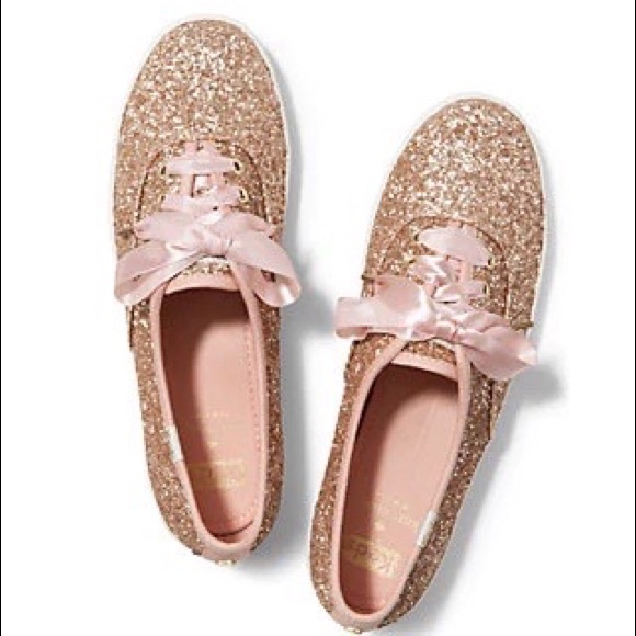 kate spade Shoes - Kate Spade Keds gold glitter sneakers